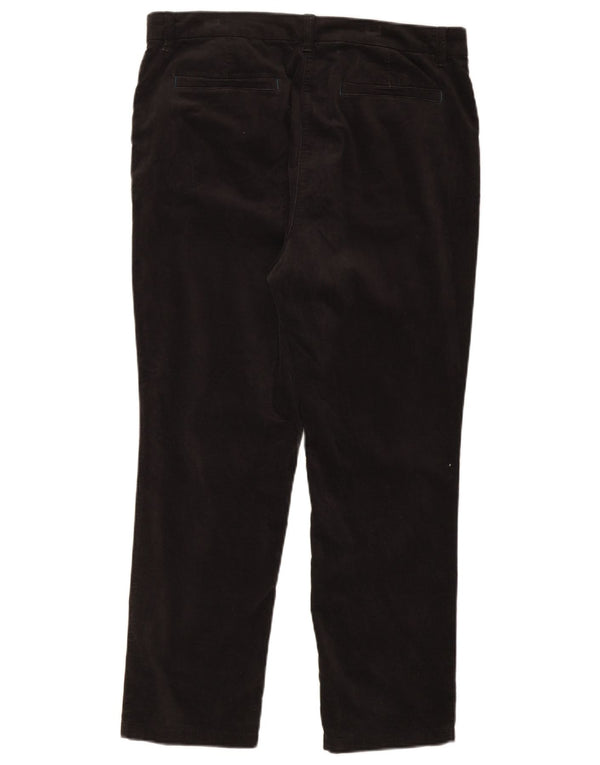 White Stuff Womens tilspidsede velour Casual Bukser UK 16 Large W36 L27 Black