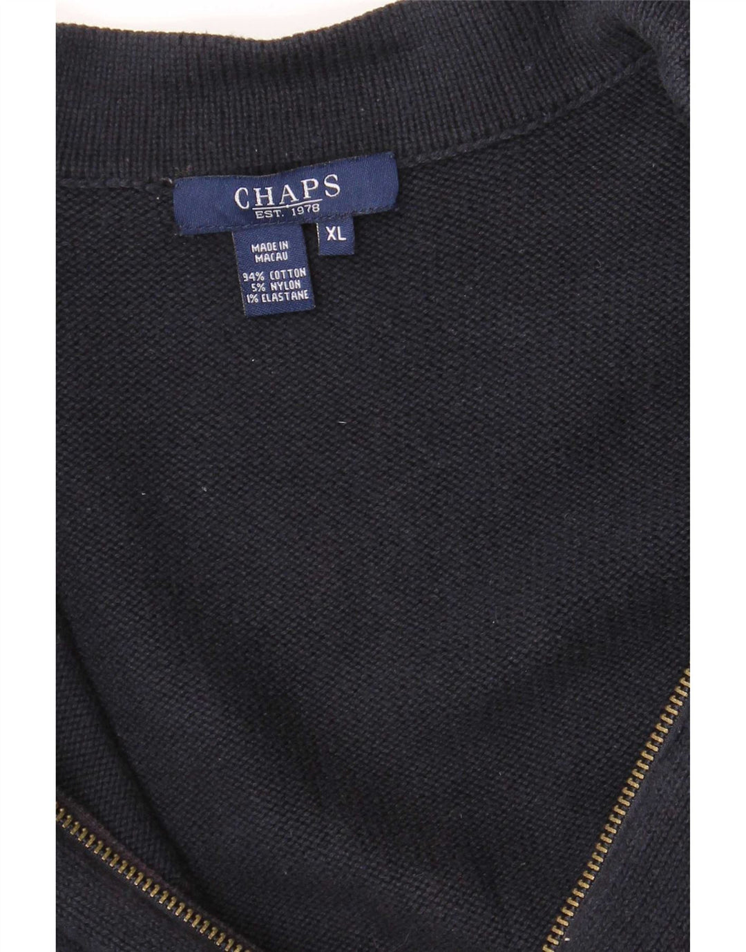 Chaps Dame Cardigan Sweater UK 18 XL Marineblå Bomuld