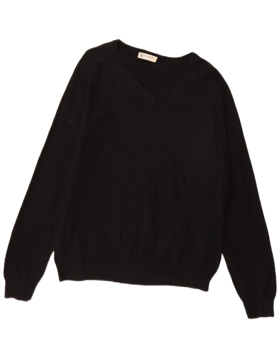 J. Crew Herre V-hals sweater Stor sort bomuld
