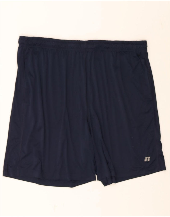 RUSSELL ATHLETIC Mens Sport Shorts 2XL  Navy Blue Vintage Russell Athletic and Second-Hand Russell Athletic from Messina Hembry 