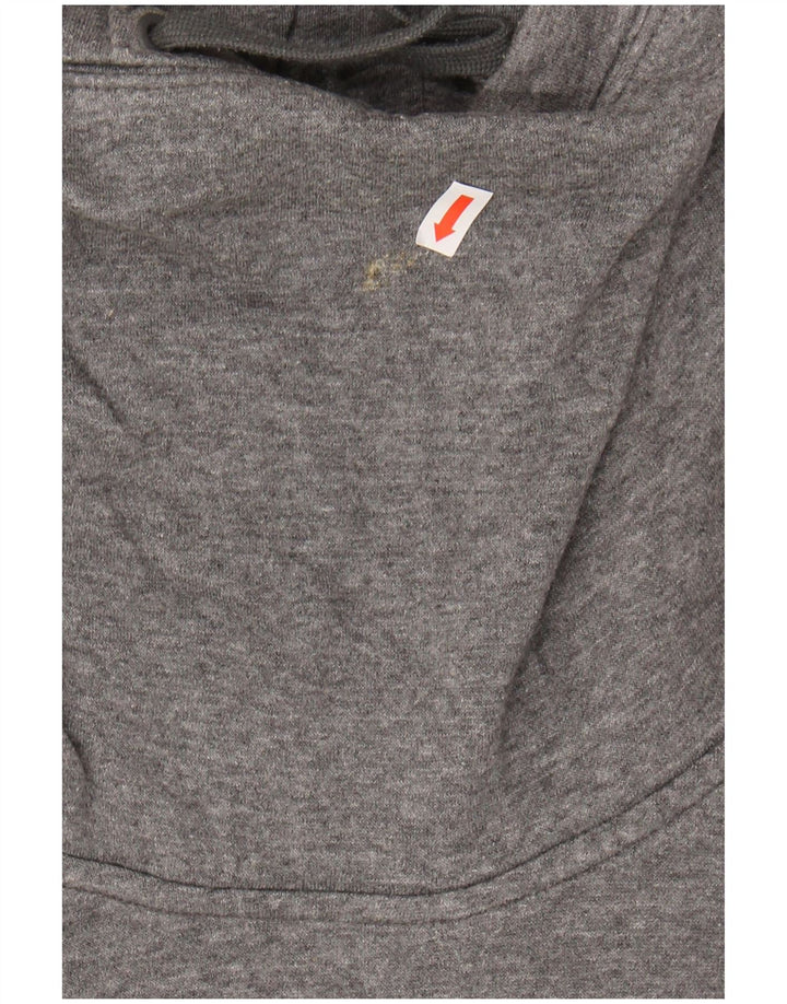 NIKE Womens Oversized Hoodie Jumper UK 10 Small Grey Cotton