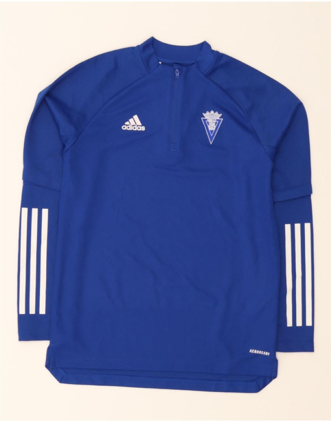 ADIDAS Boys Aeroready Graphic Pullover Tracksuit Top 11-12 Years Blue Vintage Adidas and Second-Hand Adidas from Messina Hembry 