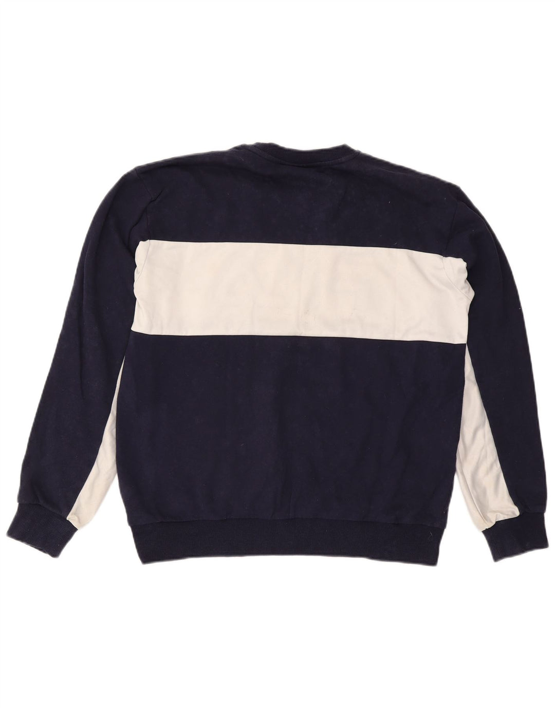 Fila Herre grafisk sweatshirt jumper stor marineblå colourblock bomuld