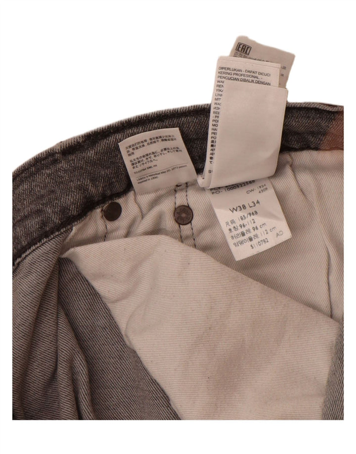 Levi's Herre 502 tilspidsede jeans W38 L34 Grå bomuld