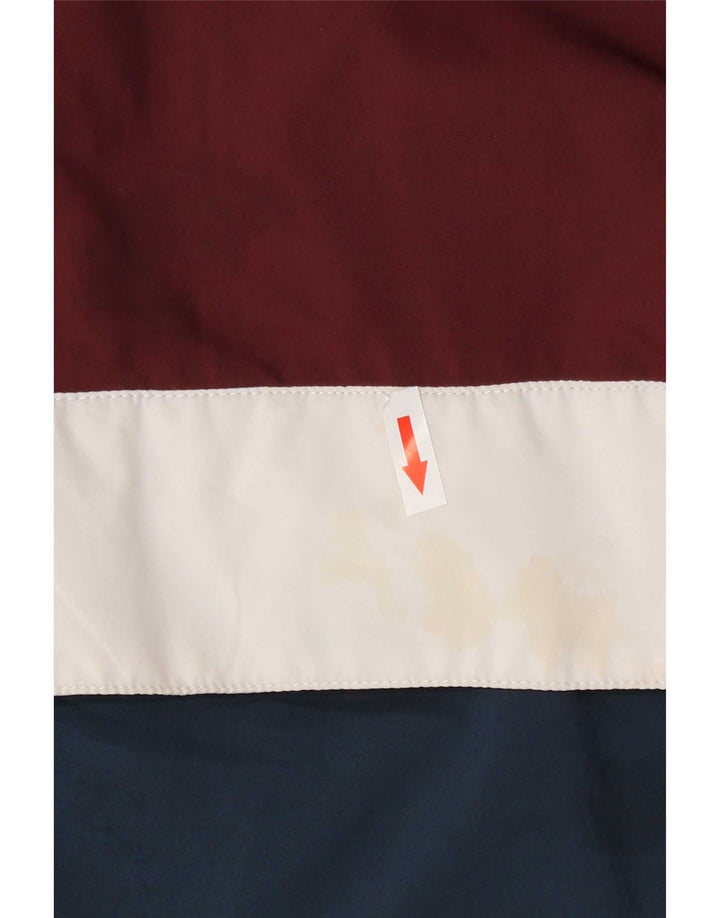 Vans Herre Hættetrøje Regnjakke UK 38 Medium Burgundy Colourblock