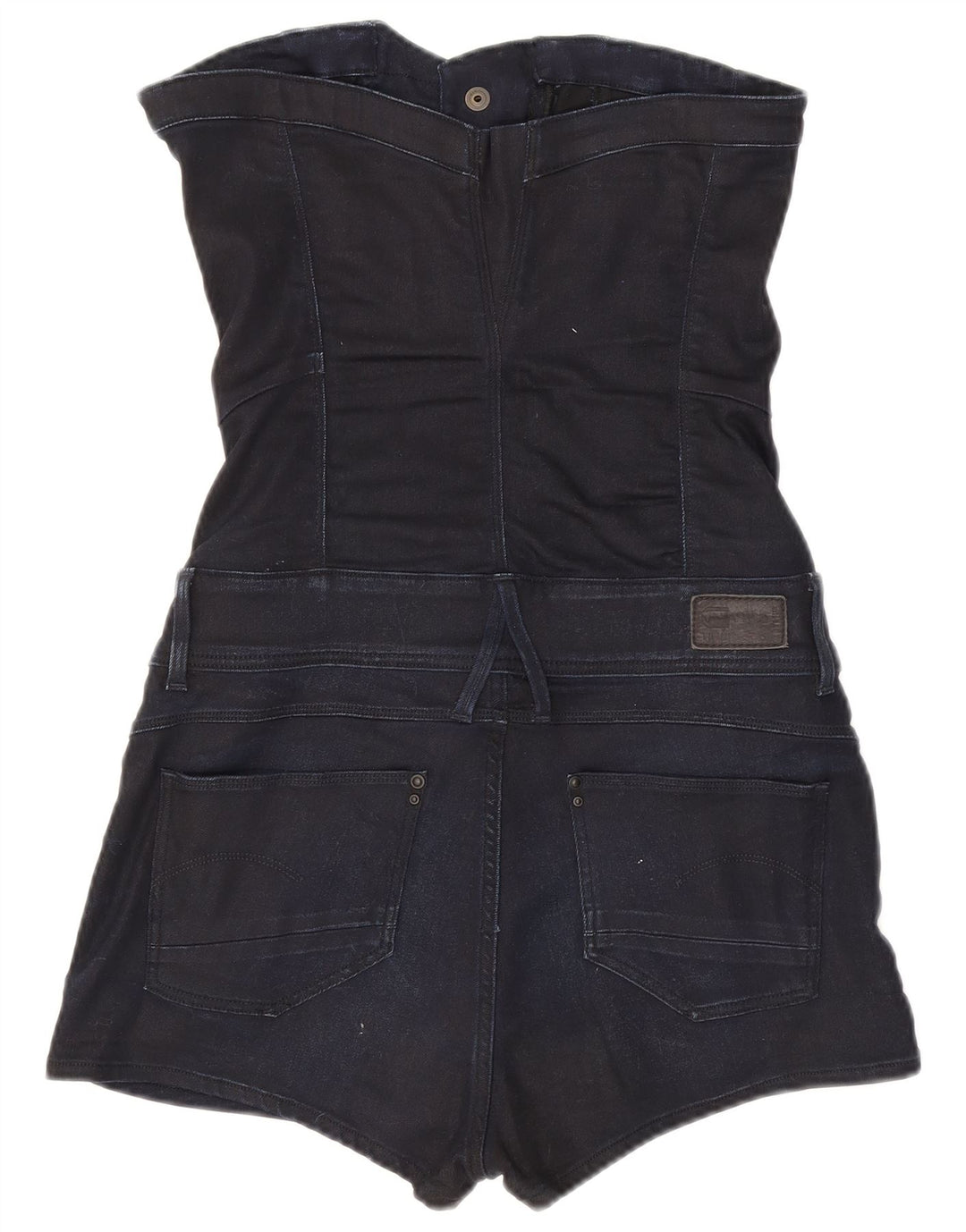 G-Star Dame stropløs Playsuit UK 12 Medium Navy Blue Lyocell