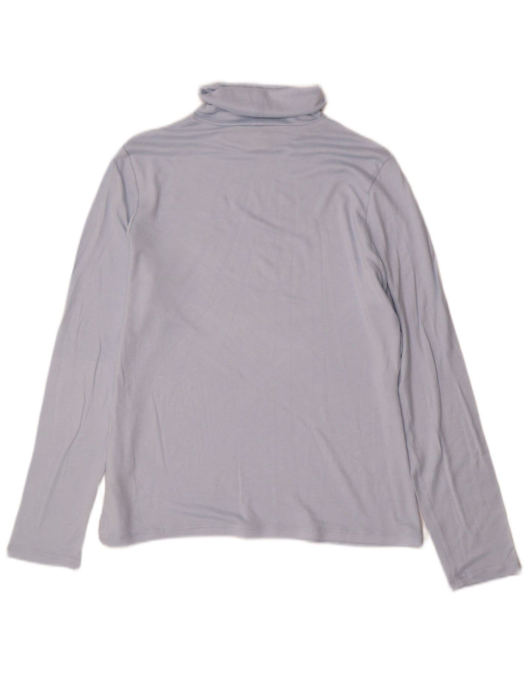 Marks & Spencer Dame Roll Neck Top Langærmet UK 16 Large Blue Viscose