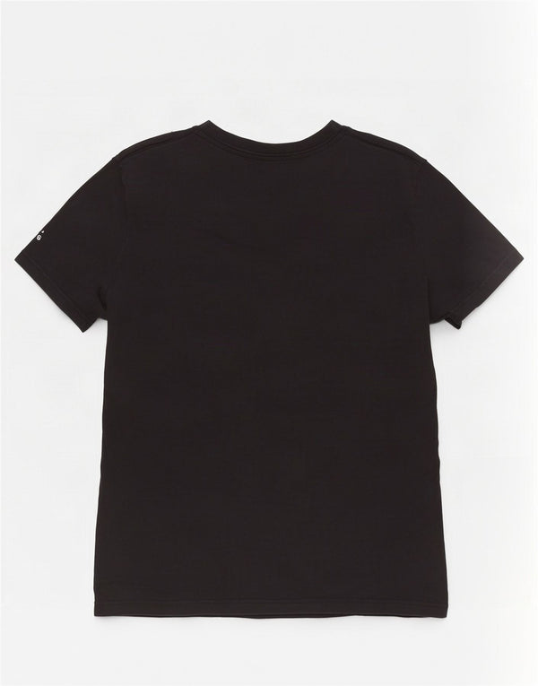 Adidas Dame Slim Fit Grafisk T-Shirt Top UK 20/22 XL Sort Bomuld