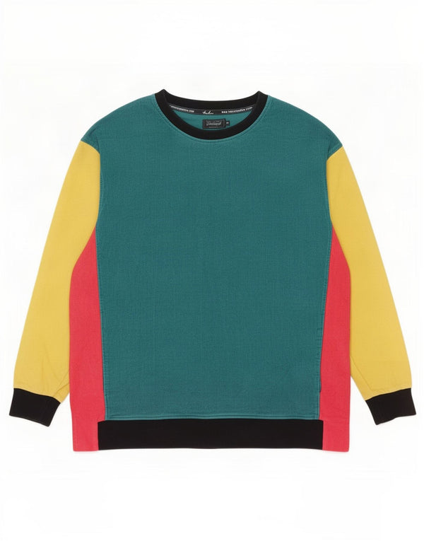 Vintage sweatshirt til mænd Medium Flerfarvet Colourblock