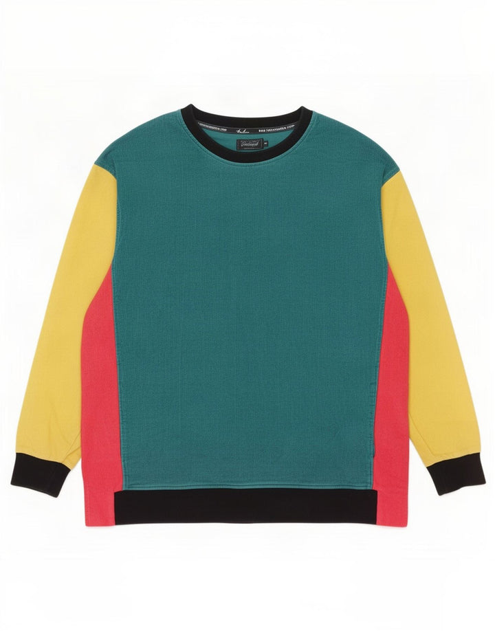 Vintage sweatshirt til mænd Medium Flerfarvet Colourblock