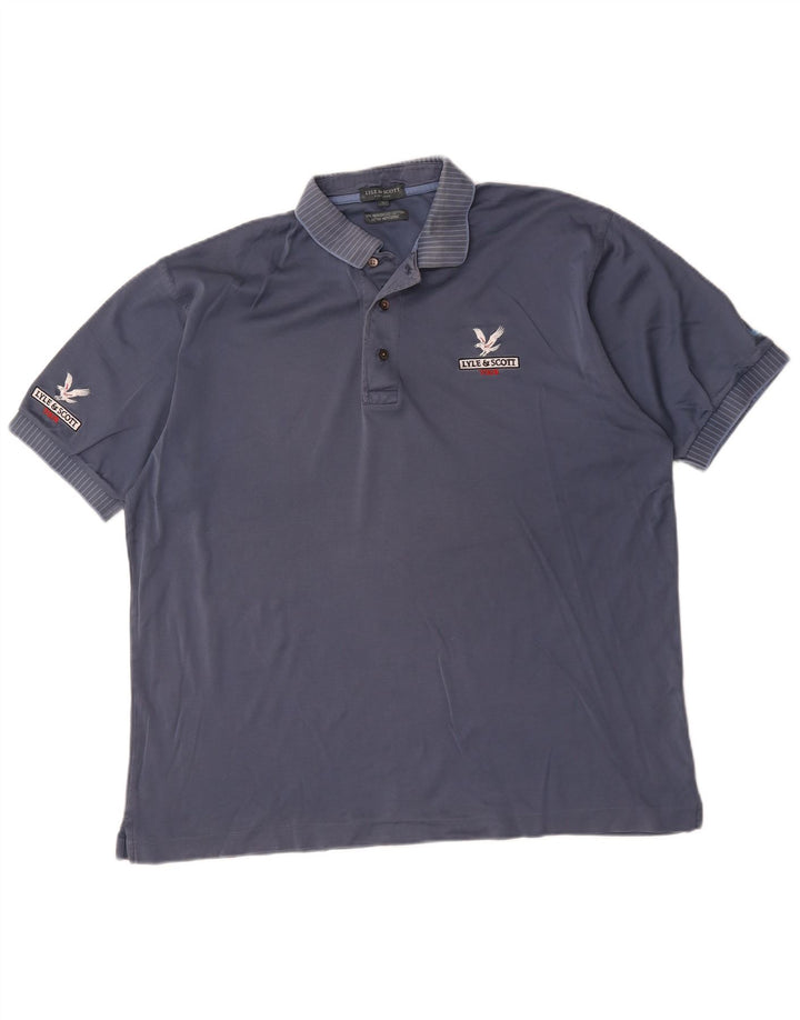 Lyle & Scott herre poloskjorte stor marineblå bomuld