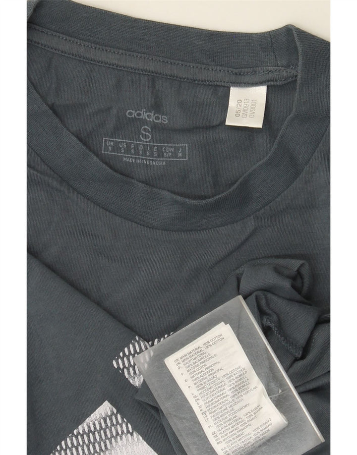 Adidas Grafisk T-shirt top til mænd, lille blå bomuld