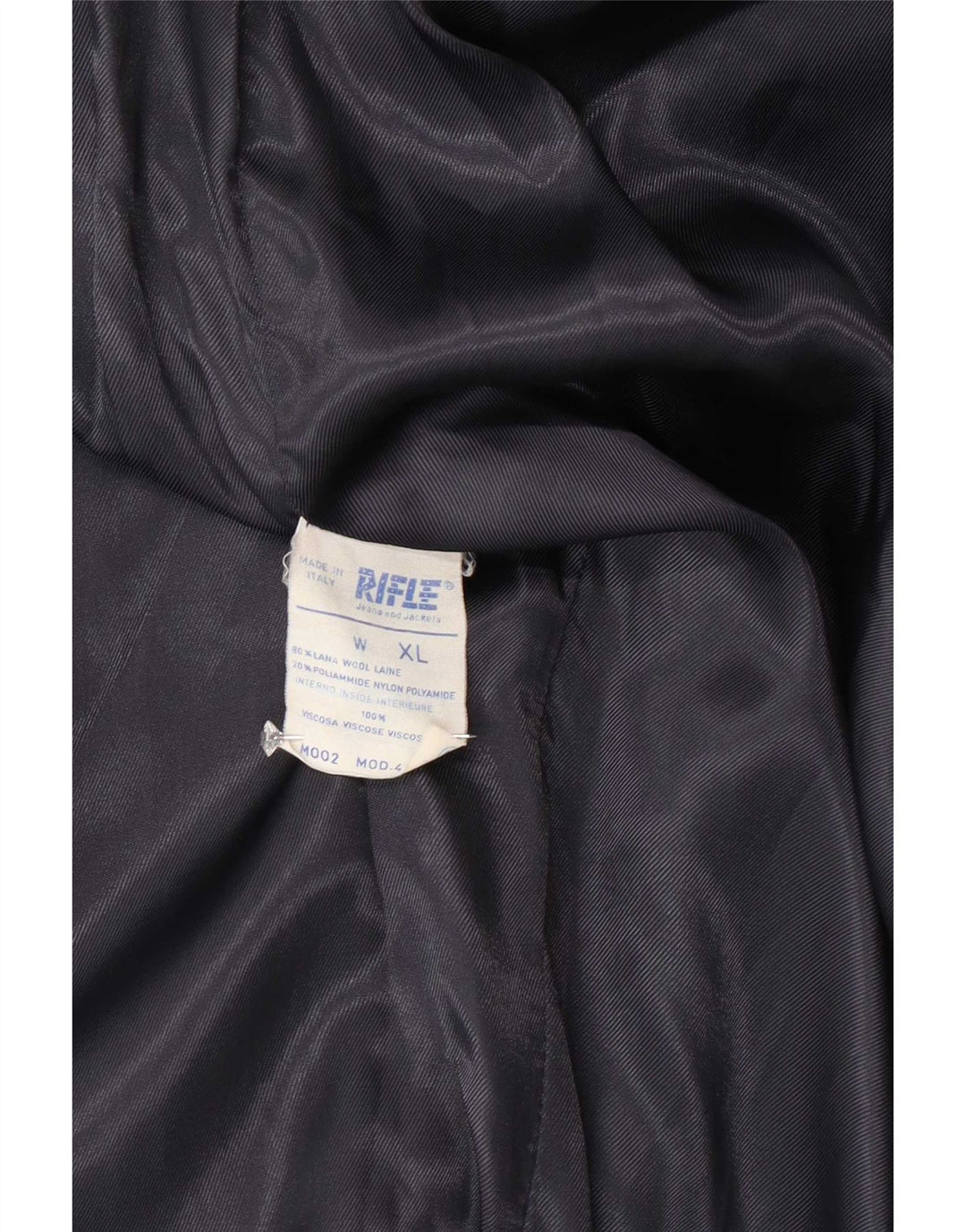 Rifle Herre Hooded Duffel Coat UK 42 XL Navy Blue Wool
