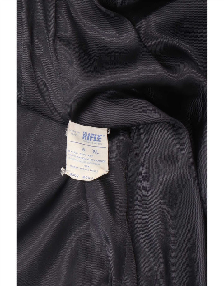 Rifle Herre Hooded Duffel Coat UK 42 XL Navy Blue Wool