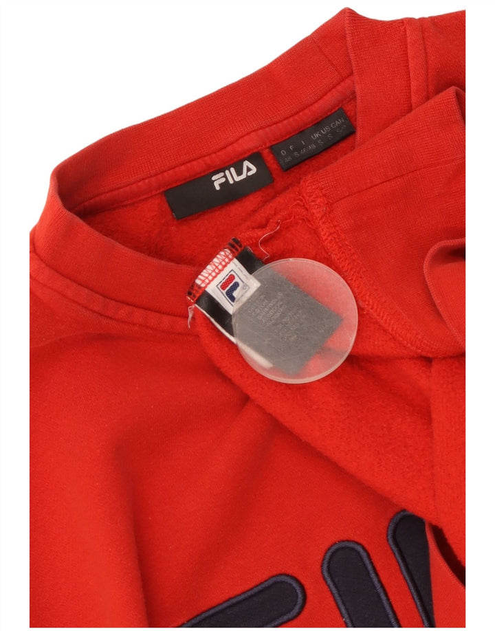 Fila Herre Grafisk Sweatshirt Jumper Lille Rød Bomuld