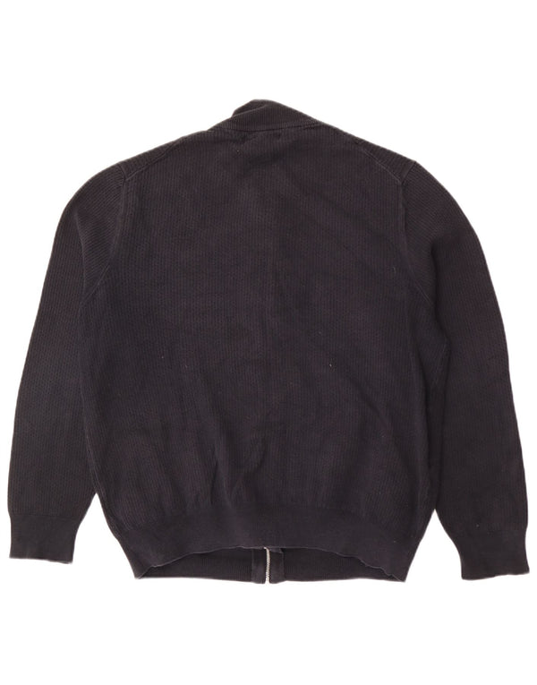 Marks & Spencer Herre Cardigan Sweater Stor Sort Bomuld