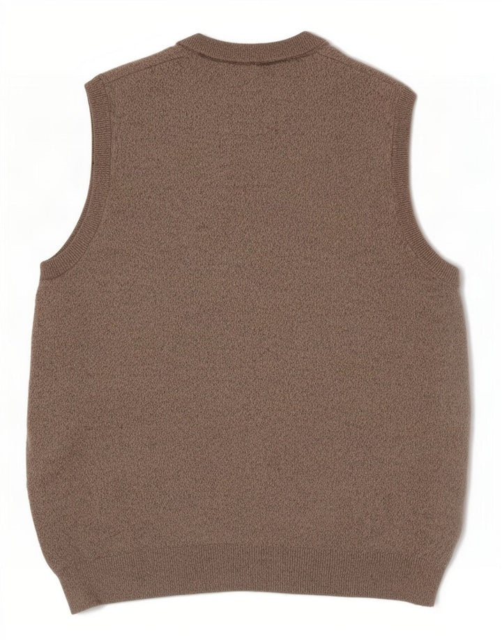 Marks & Spencer Herrevest Tank Top Stor Beige Flecked Bomuld