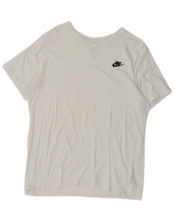 Nike T-shirt med atletisk snit til mænd, stor blå bomuld