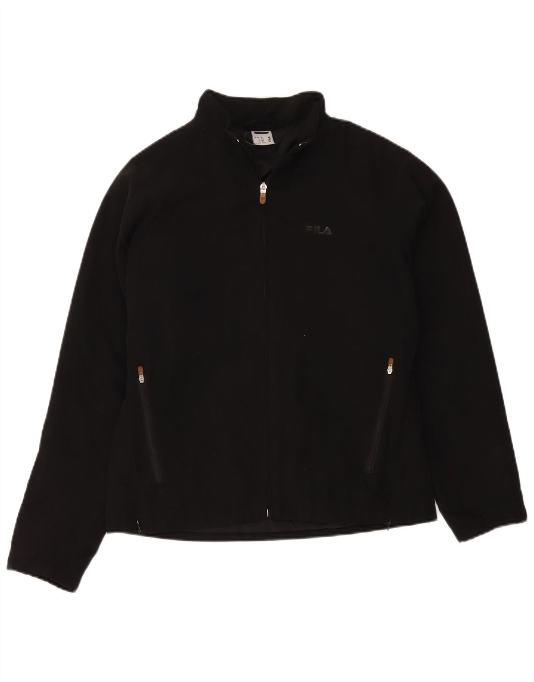 Fila Dame Windbreaker Jacket UK 14 Medium Sort Polyester