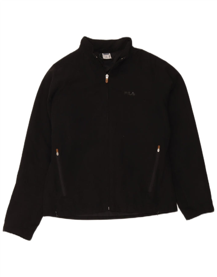 Fila Dame Windbreaker Jacket UK 14 Medium Sort Polyester