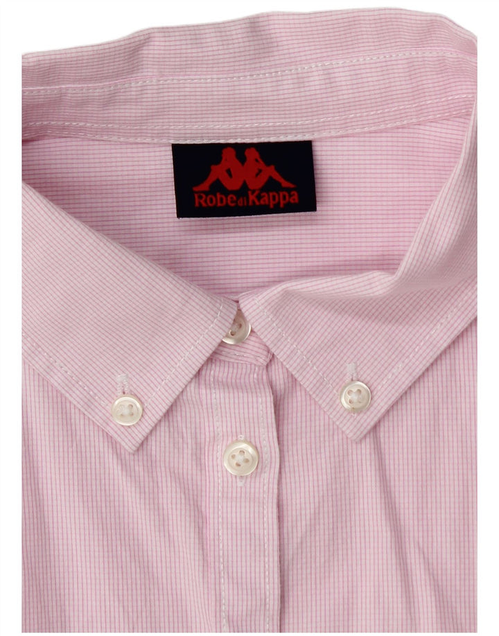 Kappa Dameskjorte UK 16 Large Pink Ternet Bomuld
