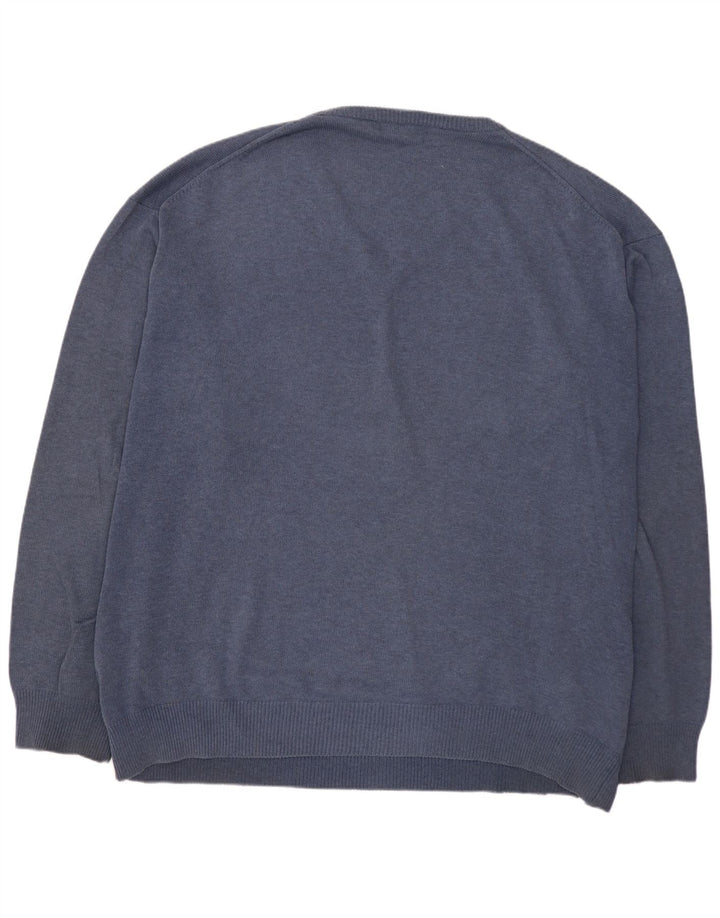 GANT Herre V-hals sweater 4XL marineblå bomuld