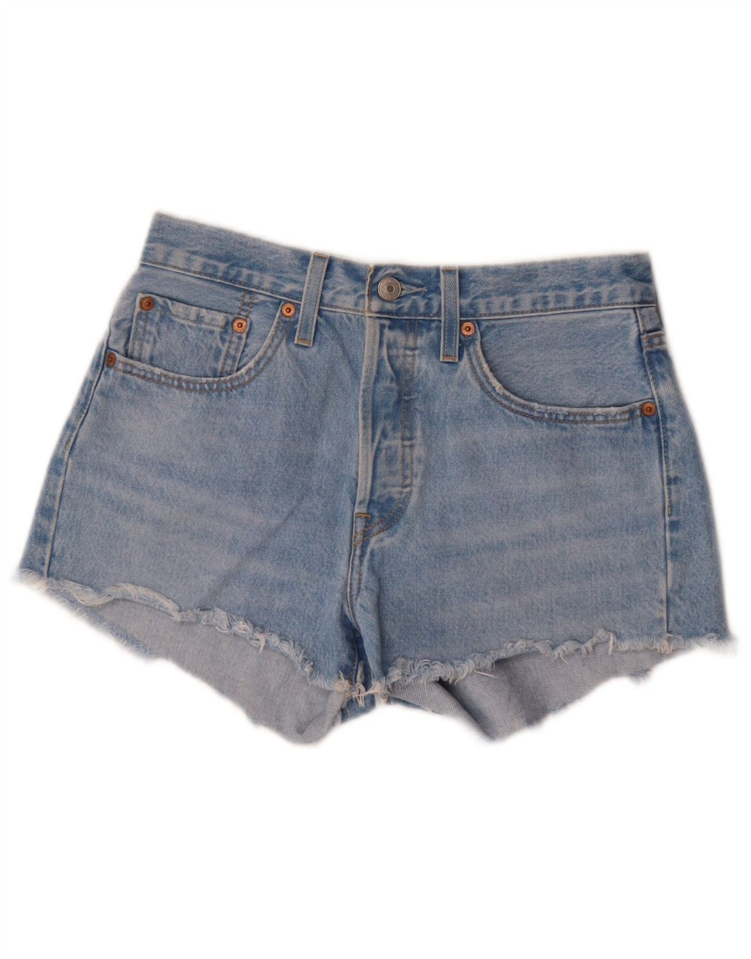 Levi's Womens 501 Denim Hot Pants W26 Small Blue Cotton