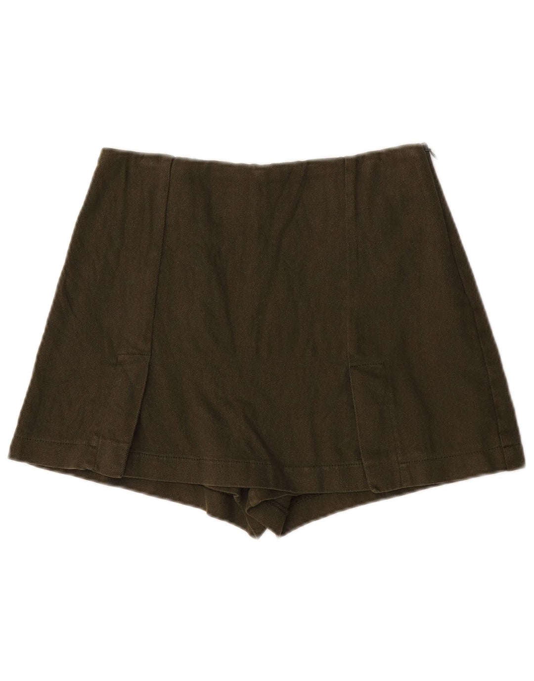 Zara Hot Pants til kvinder XS W24 Khaki Bomuld