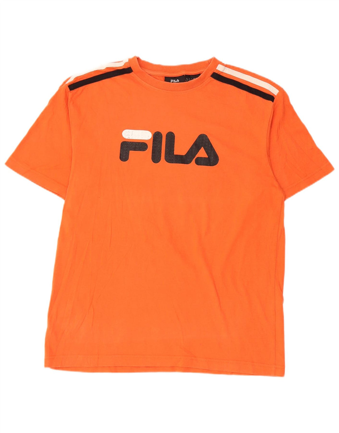 Fila Herre grafisk T-shirt top medium orange stribet bomuld