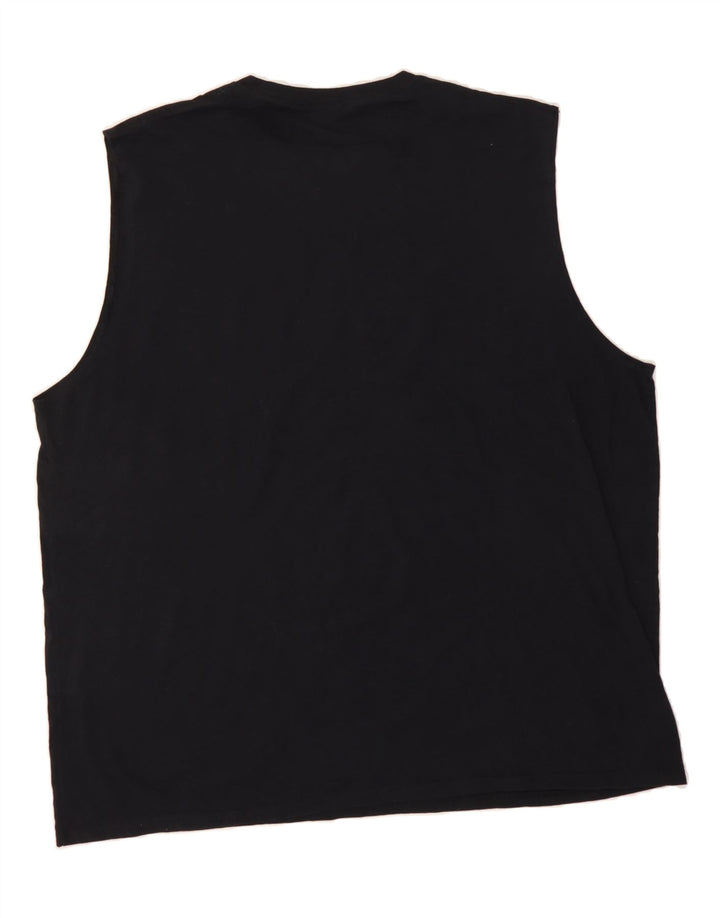 RUSSELL ATHLETIC Mens Vest Top 3XL Black Cotton Vintage Russell Athletic and Second-Hand Russell Athletic from Messina Hembry 