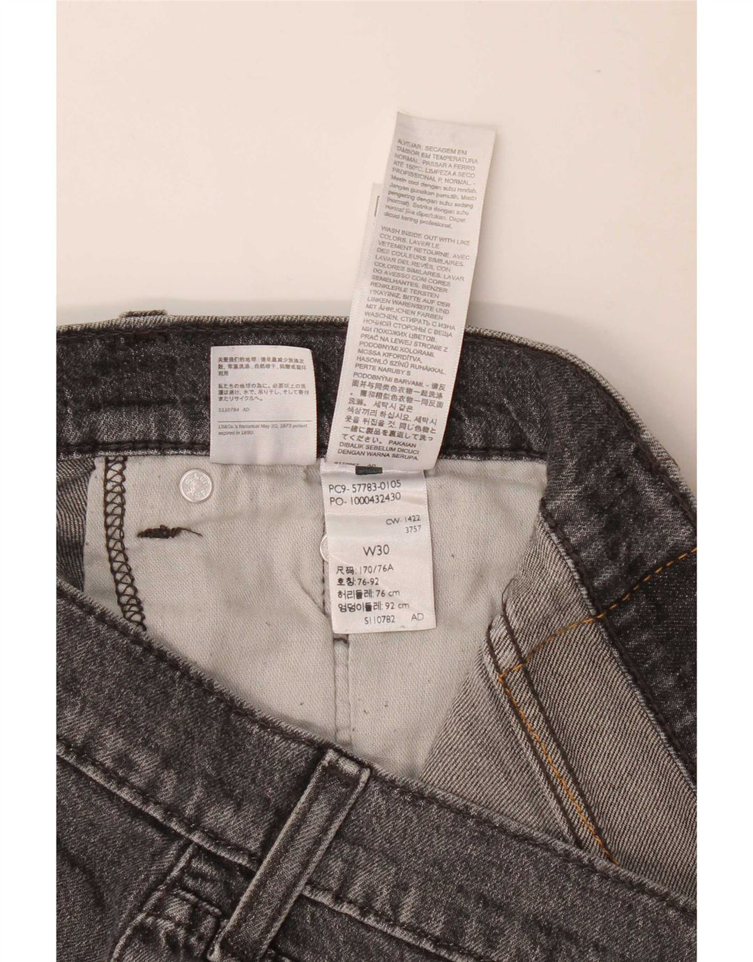 Levi's Herre 502 Straight Jeans W30 L29 Grå Bomuld