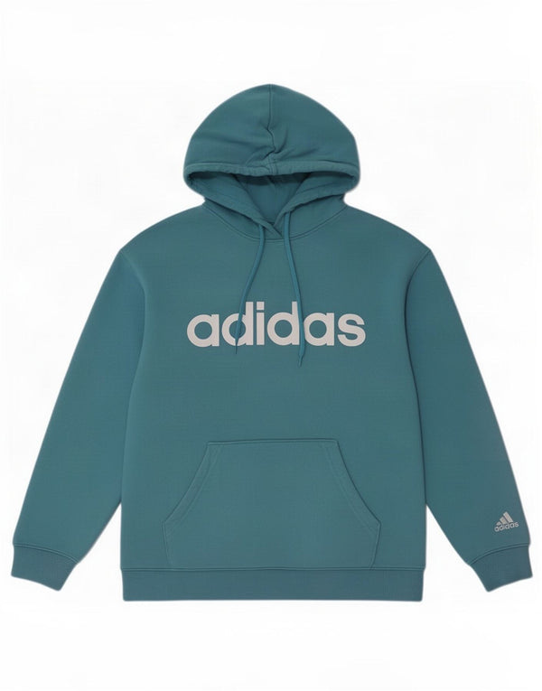 Adidas Graphic Hoodie Jumper UK 16/18 Large Blue