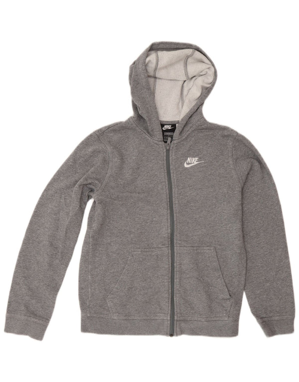 Nike Boys Standard Fit Hættetrøje Sweater med lynlås 12-13 år Stor Grå Bomuld