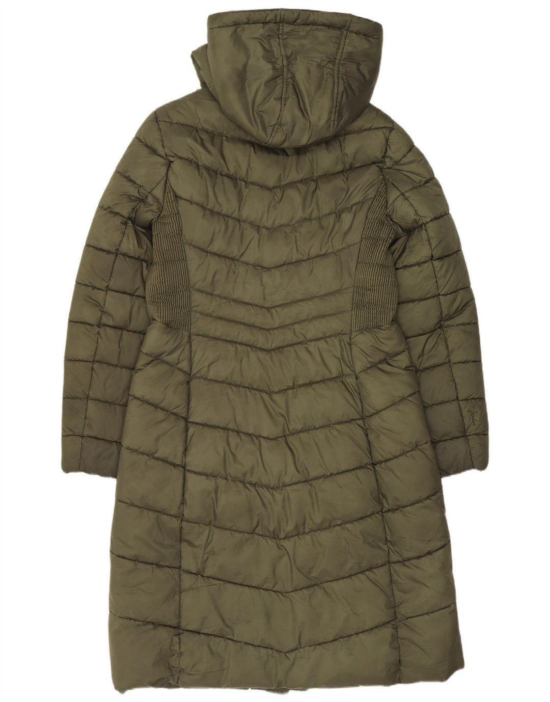 Joules Dame Hætte Polstret Frakke UK 12 Medium Khaki Polyester
