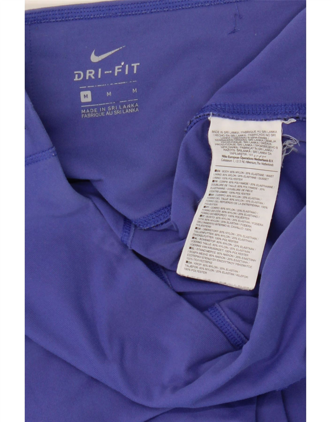NIKE Dame Dri Fit Leggings UK 12 Medium Lilla Nylon