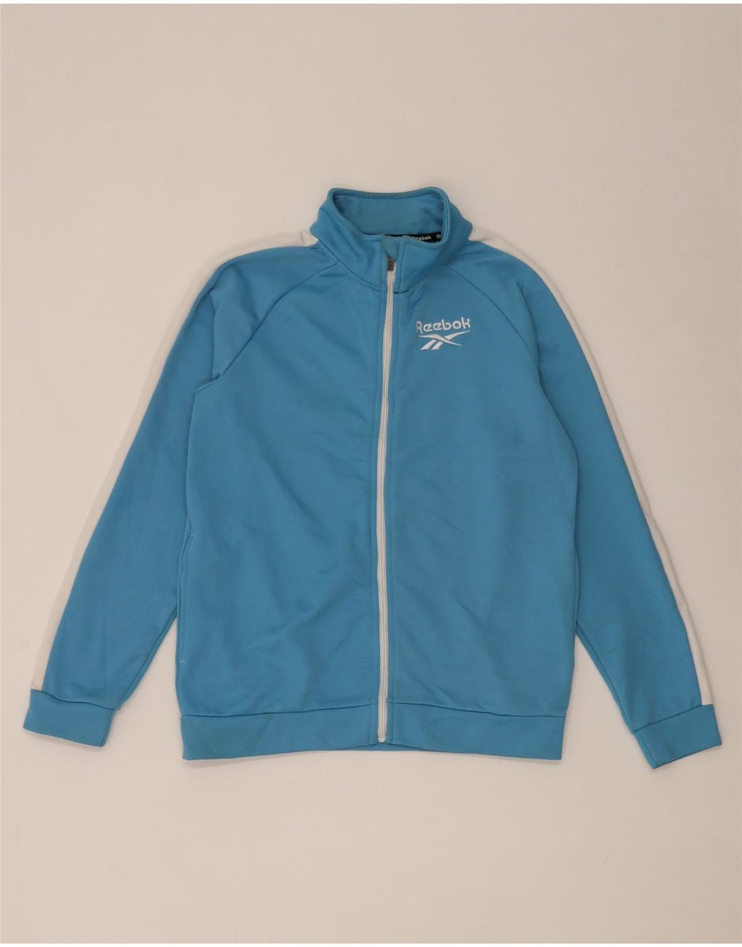 Reebok Boys Tracksuit Topjakke 15-16 år Blå Colourblock Polyester