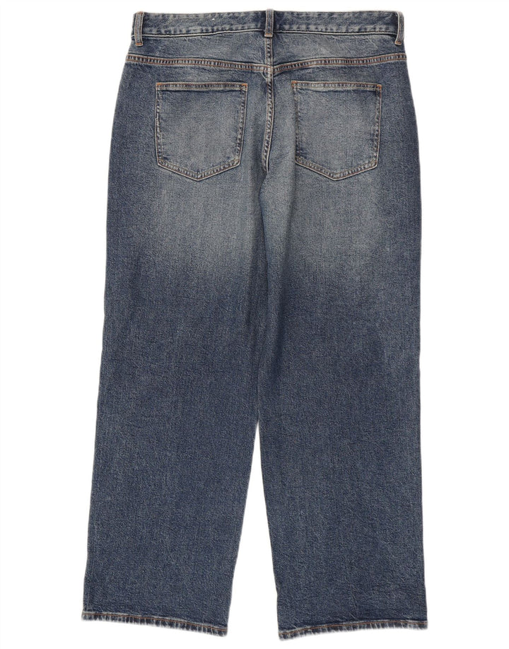 Zara Dame Løse Jeans EU 40 Medium W30 L29 Blå Bomuld