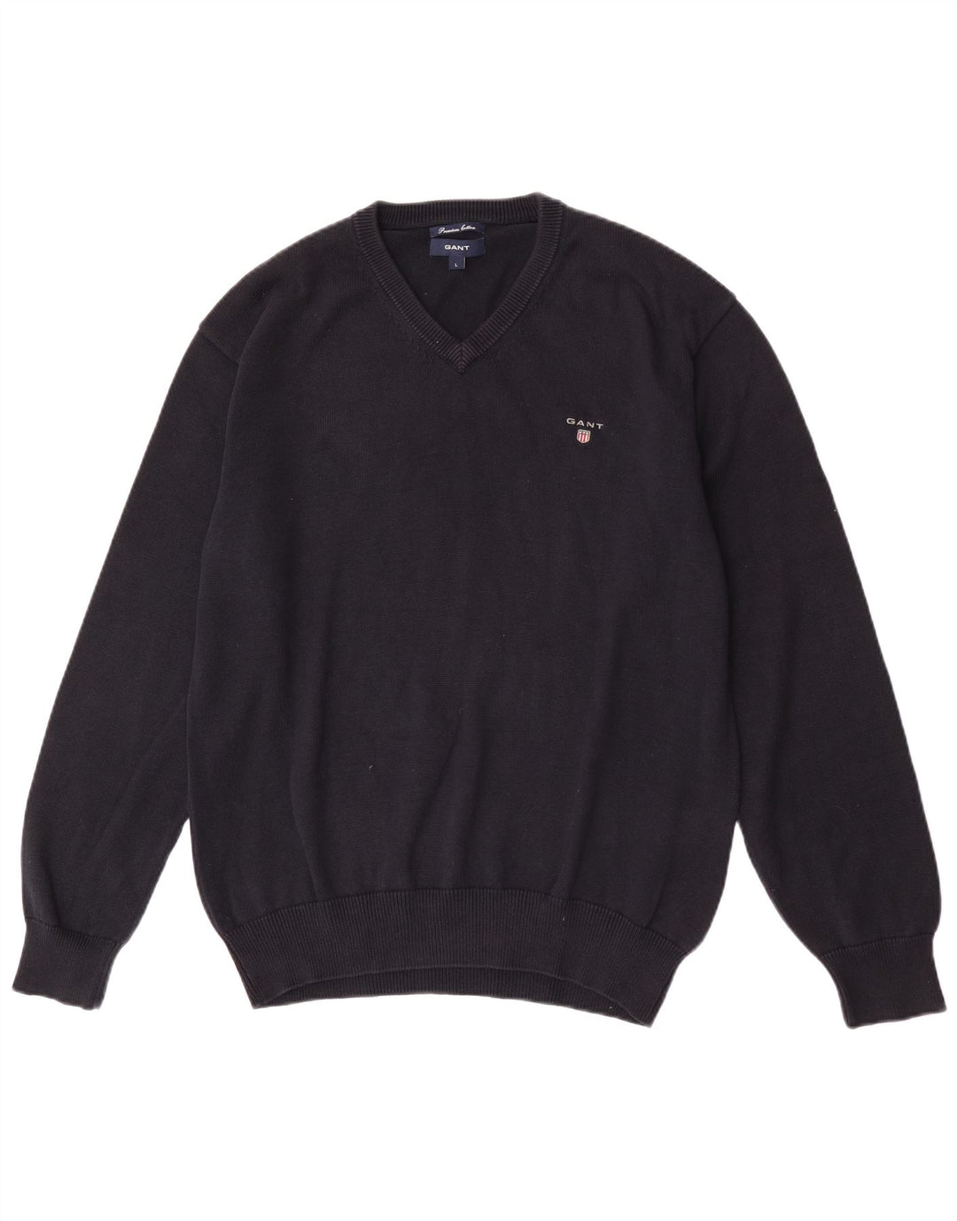 Gant Herre Regular Fit V-hals sweater Stor marineblå bomuld