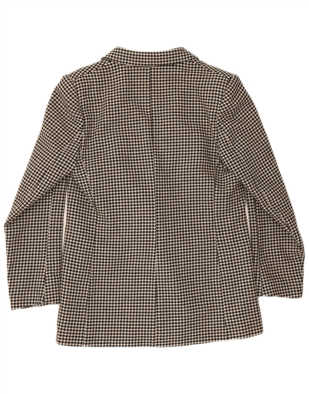 Vintage Dame Dobbeltradet Blazer Jacket UK 12 Medium Black Houndstooth