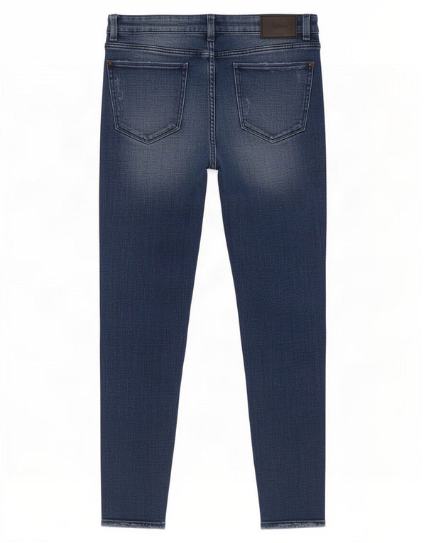 Zara Womens Trafaluc Distressed Skinny Jeans EU 40 Medium W30 L28 Navy Blue