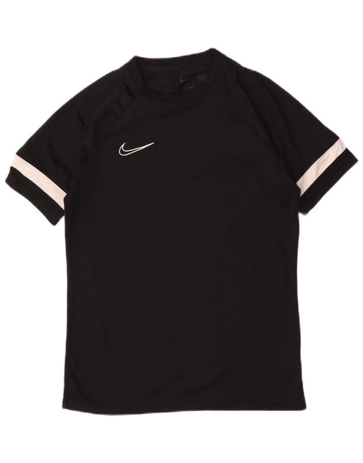 Nike Herre Dri Fit T-shirt Top Medium Sort Colourblock Polyester