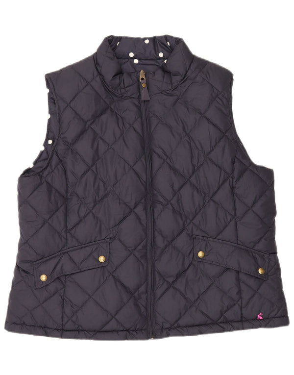 Joules Womens Vendbar Polstret Gilet UK 20 2XL Navy Blue Polyester