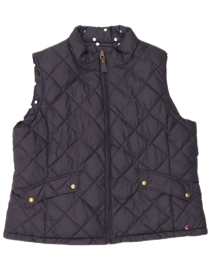 Joules Womens Vendbar Polstret Gilet UK 20 2XL Navy Blue Polyester