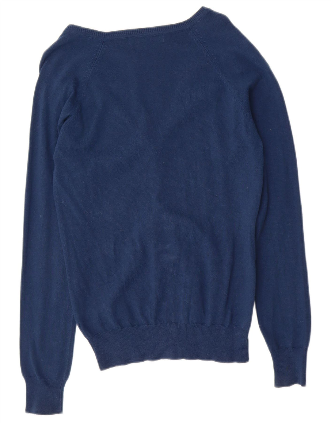 ZARA Womens Cardigan Sweater UK 14 Large Navy Blue