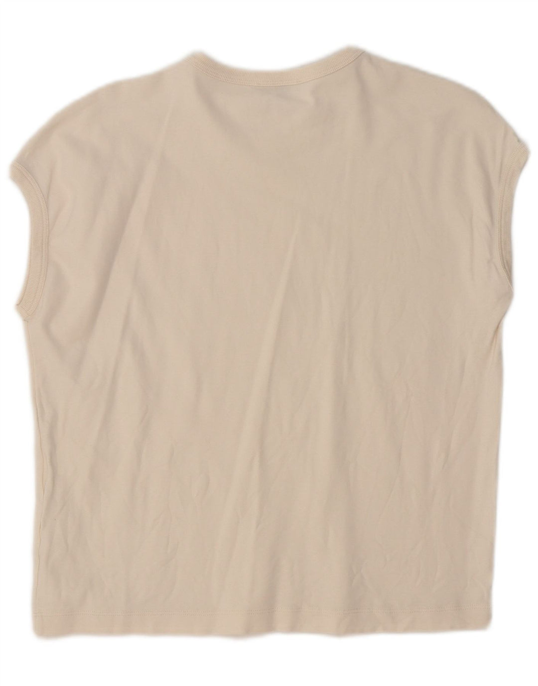 Massimo Dutti Dame T-Shirt Top UK 14 Medium Beige