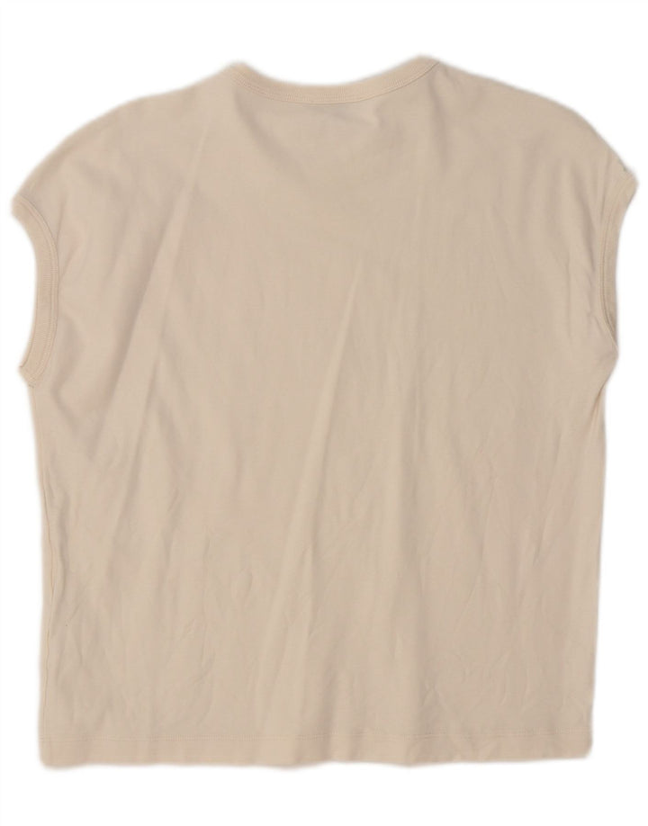 Massimo Dutti Dame T-Shirt Top UK 14 Medium Beige