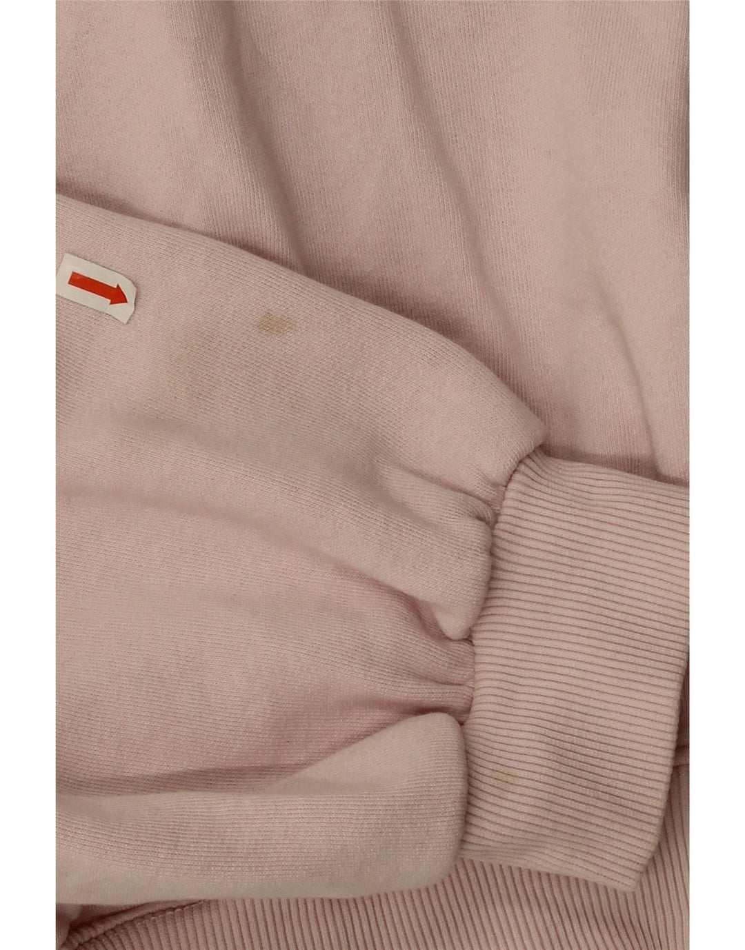 Zara Womens Crop Oversized Sweatshirt Jumper UK 14 Medium Pink Bomuld