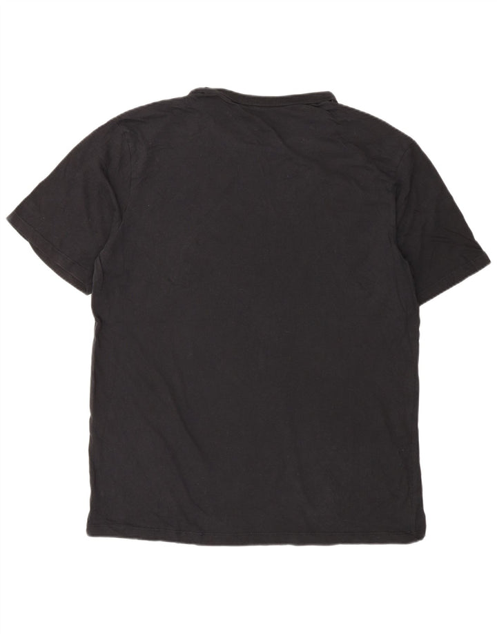 CHAMPION Mens Graphic T-Shirt Top Large Black Cotton