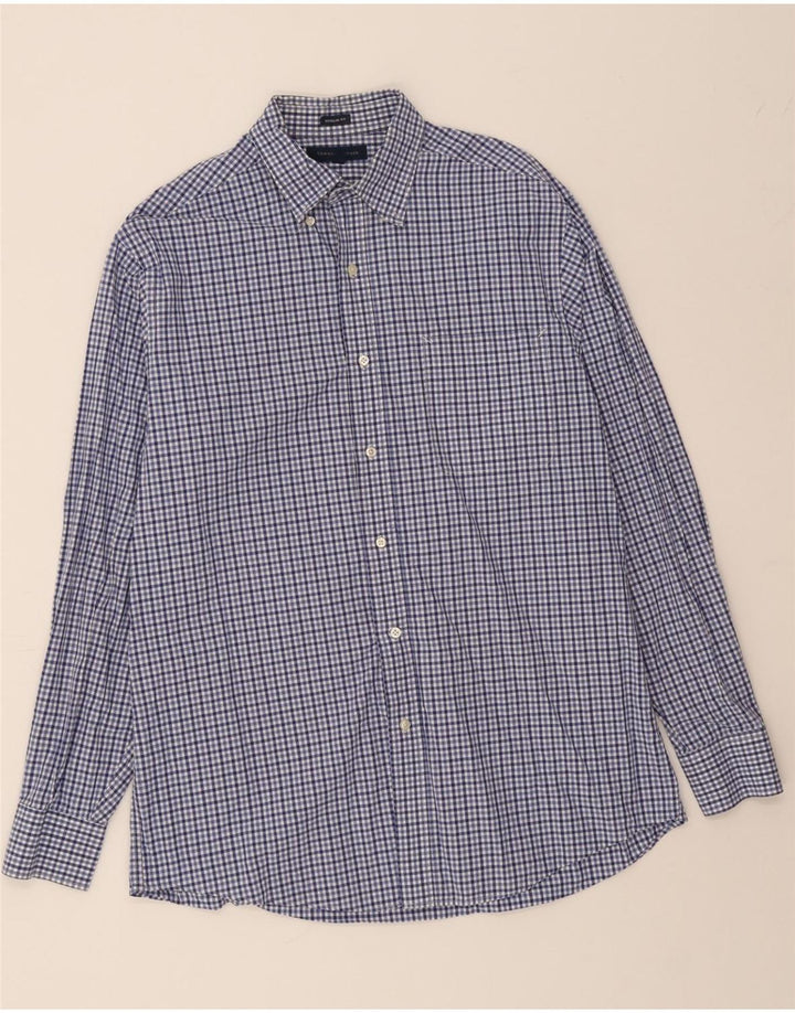 TOMMY HILFIGER Mens Regular Fit Shirt Size 16 Large Blue Gingham Vintage Tommy Hilfiger and Second-Hand Tommy Hilfiger from Messina Hembry 