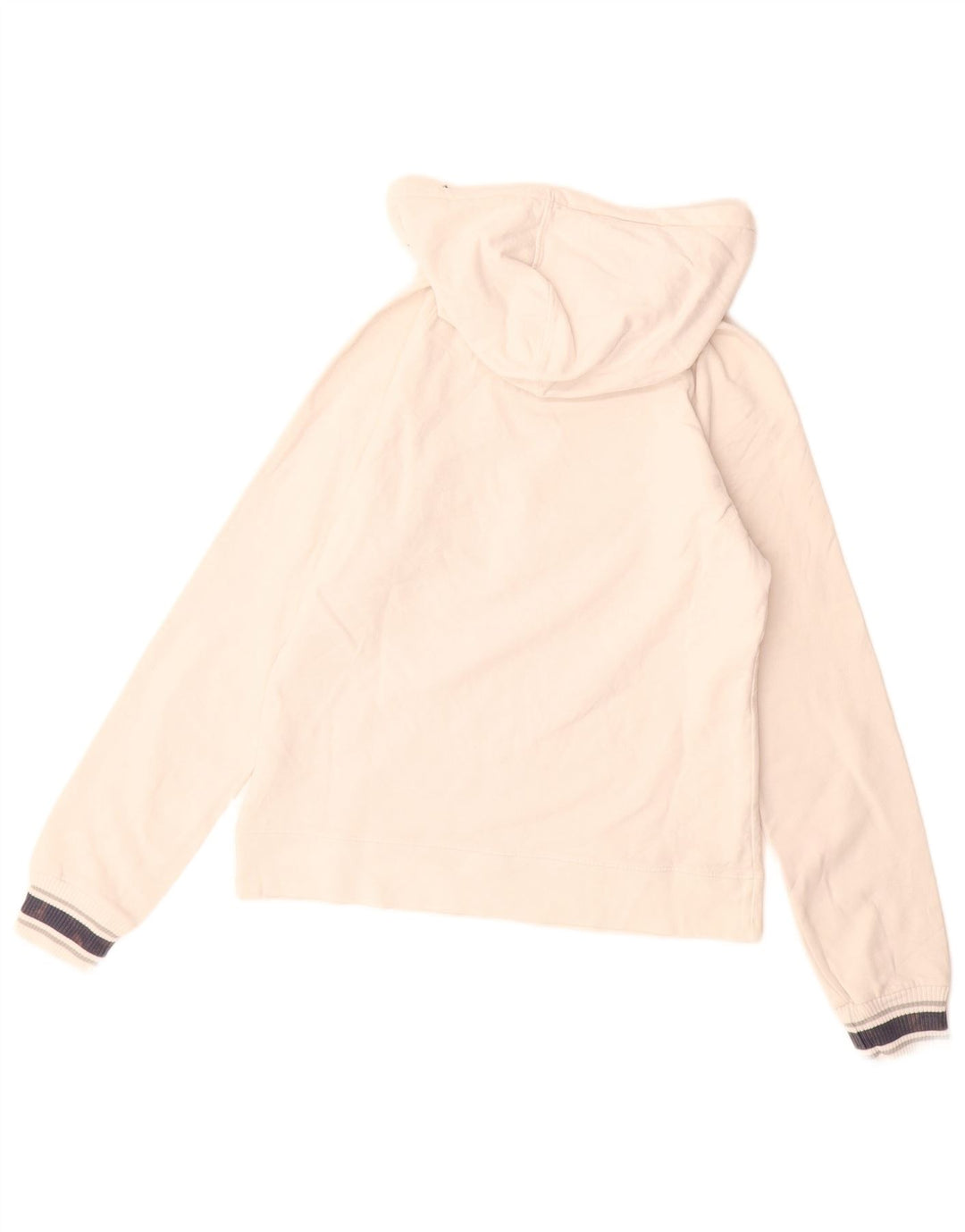 CONVERSE Grafisk hættetrøje til kvinder UK 12 Medium hvid bomuld